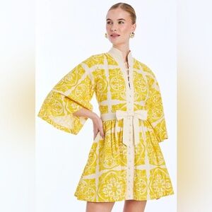 Mestiza New York Carmen Flare-Sleeve Bow Mini Dress